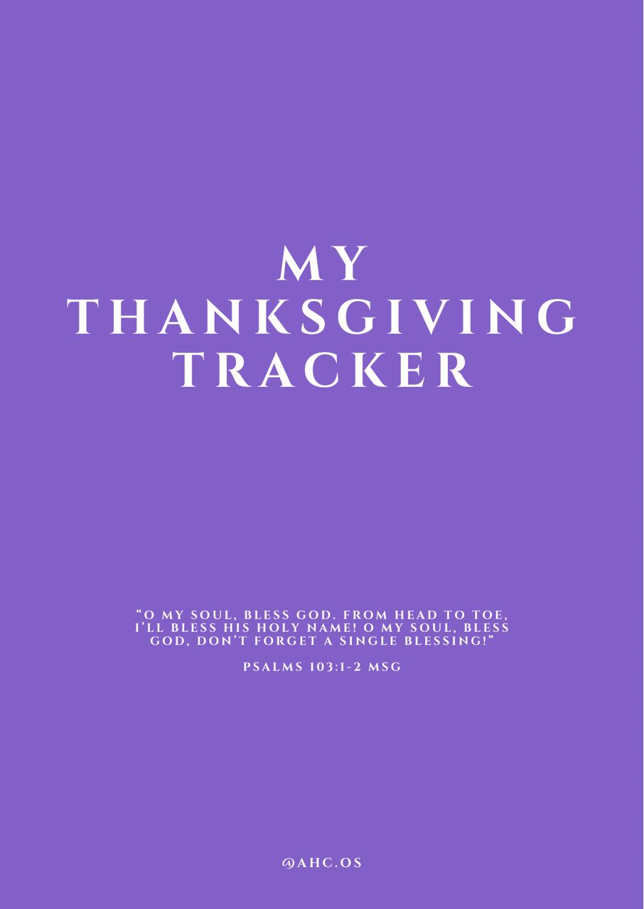 Thanksgiving Tracker